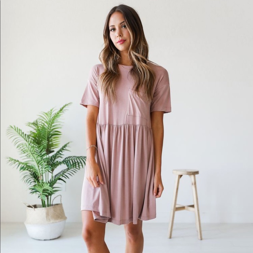 Luca and Grae rosy, pink babydoll dress